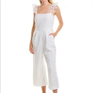 J. Crew White Eyelet Jumpsuit